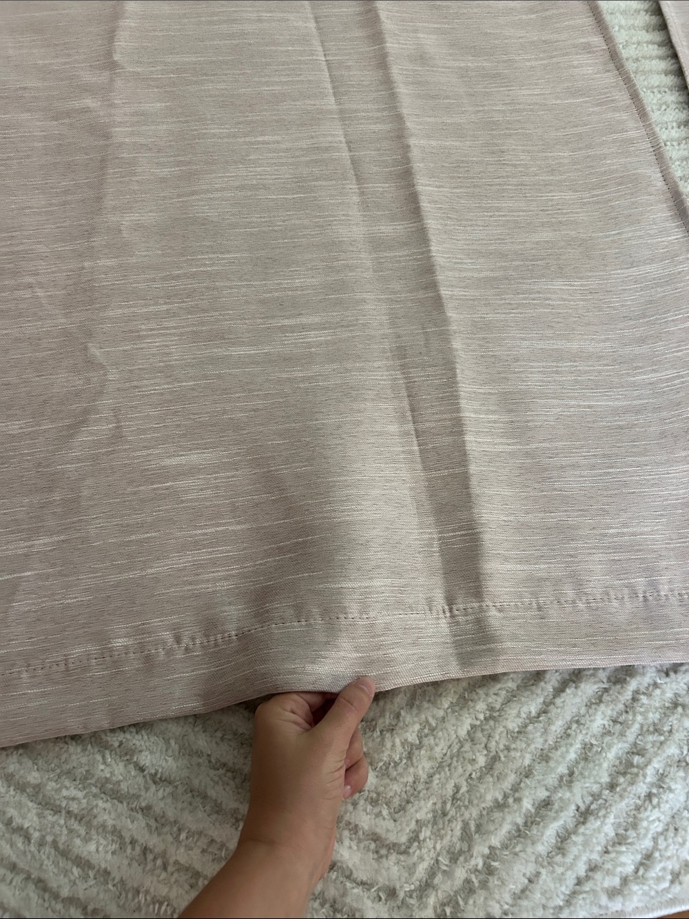 Four Dusty Pink Grommet Curtains - Picture 2 of 8